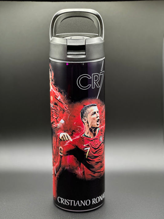 Cristiano Ronaldo Soccer themed insulated water bottle