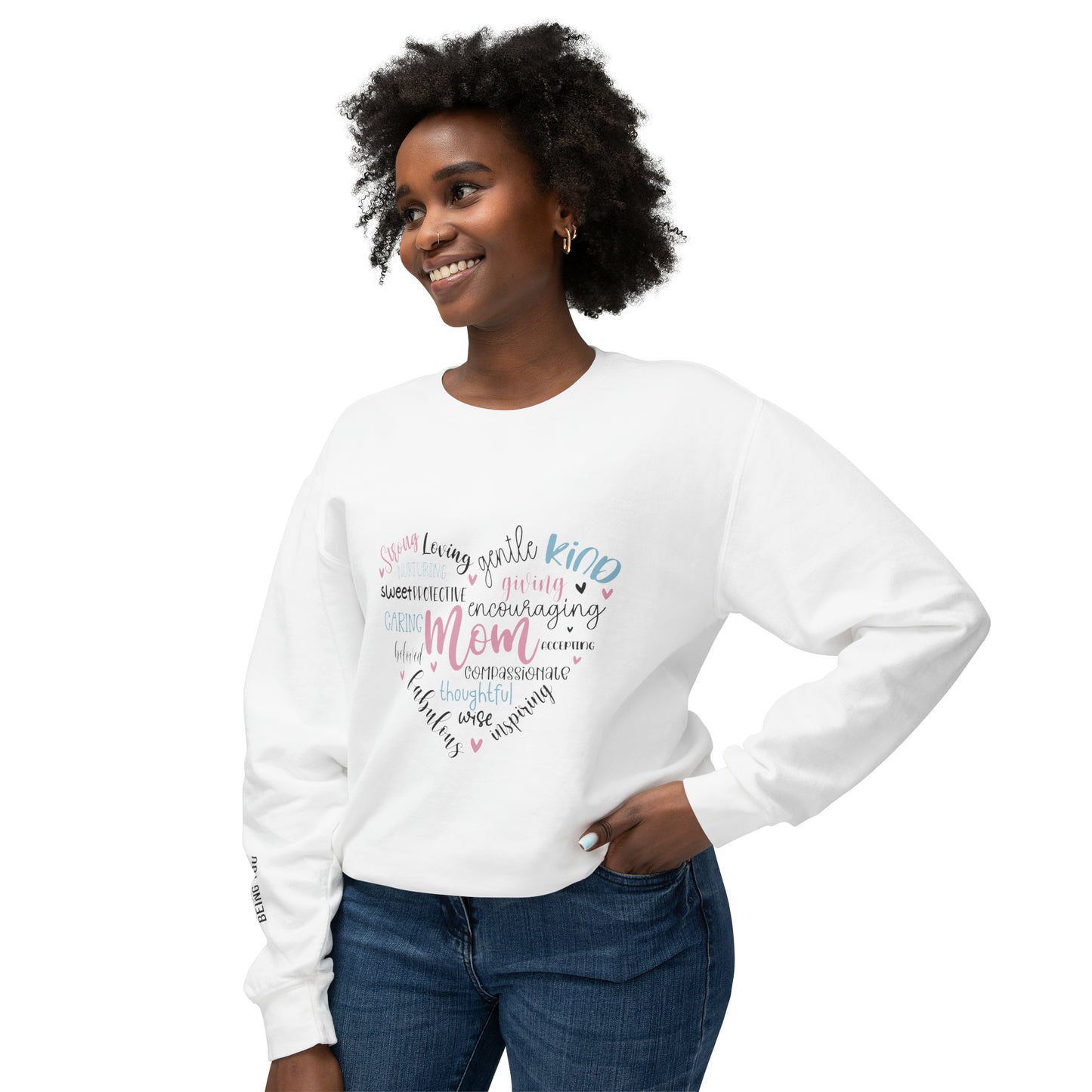 MOM Inspirational words crewneck sweatshirt