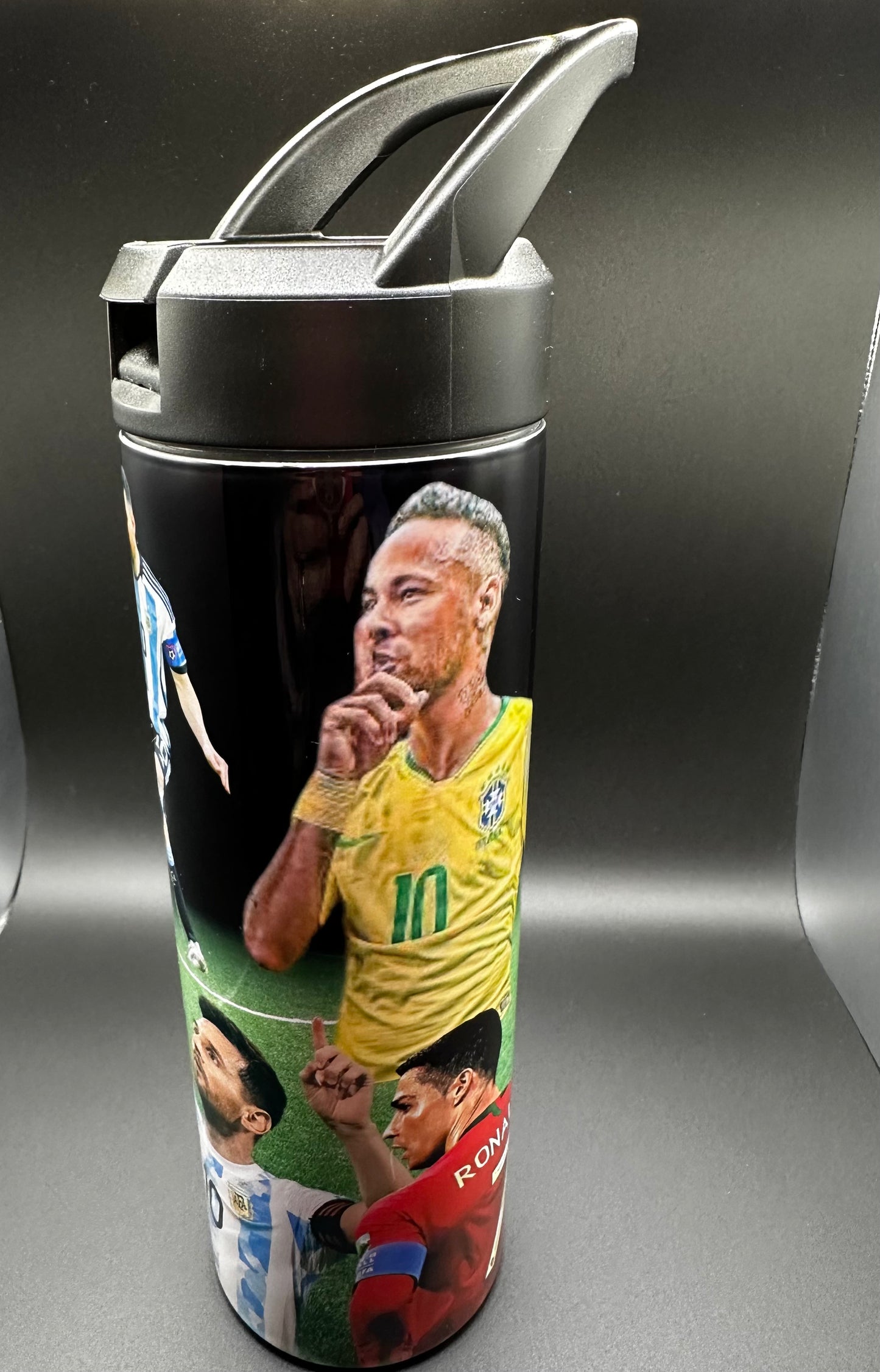 Messi/ Ronaldo/ Neymar Soccer Fans Sports water bottle