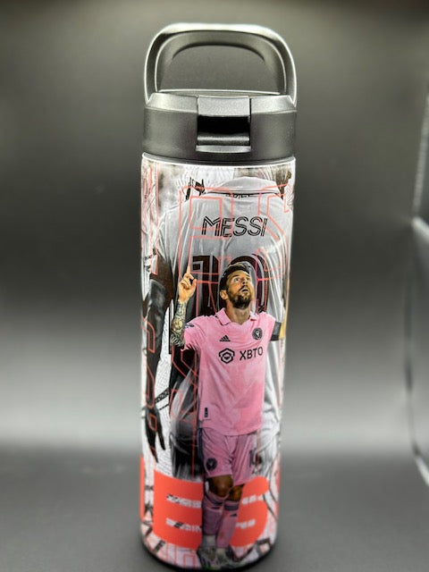 Miami Soccer Messi #10 Triple-Insulated Sports Water Bottle