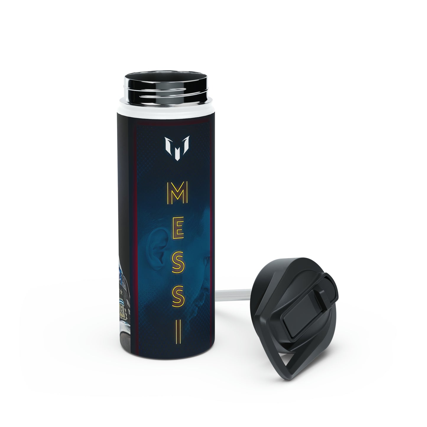 Argentina Messi #10 Soccer G.O.A.T triple-Insulated sports water bottle